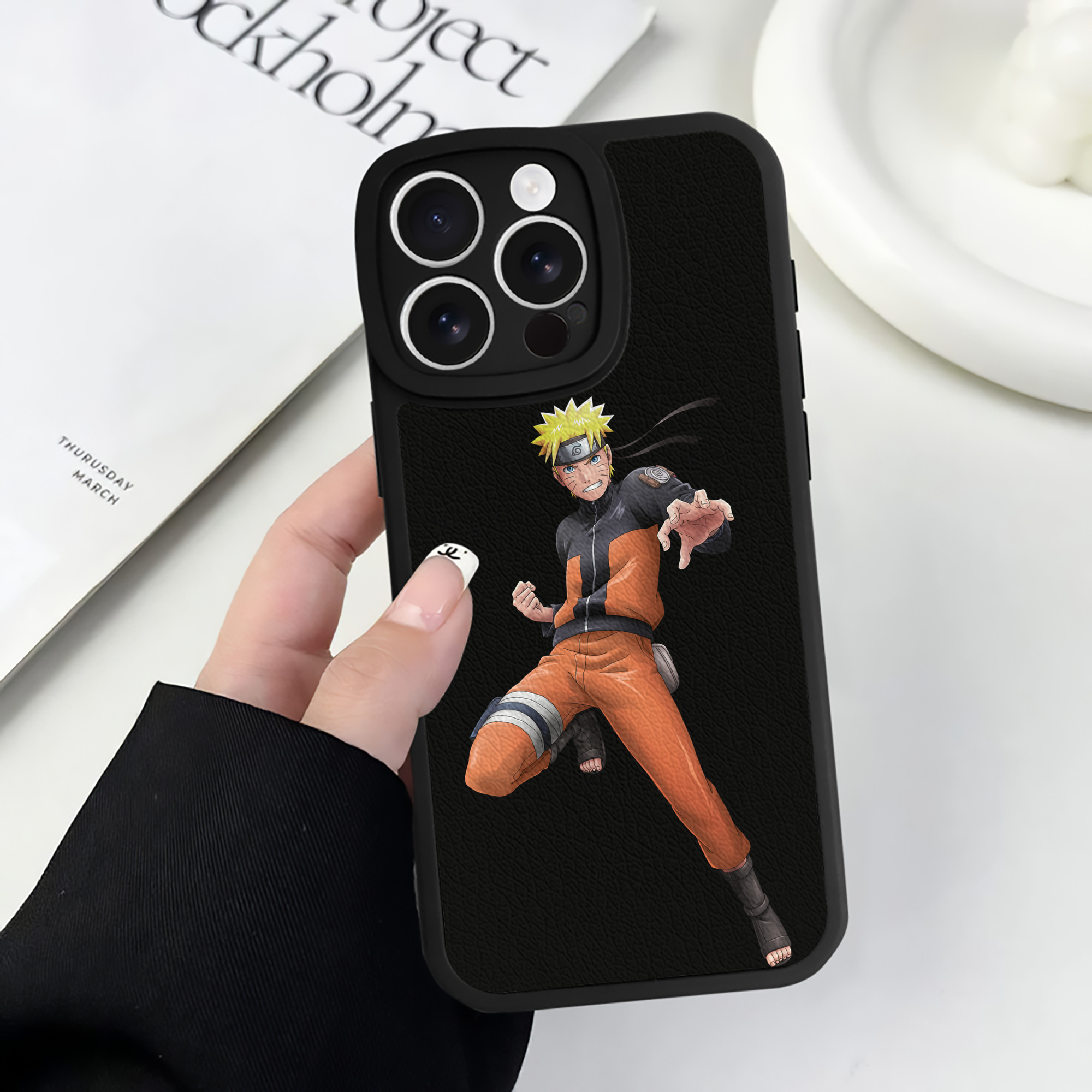 （画像用） NARUTO -ナルト- うずまき ナルト Uzumaki Naruto 【iPhone 16シリーズ対応】シリコンスマホケース（レザー調） 材質：シリコン